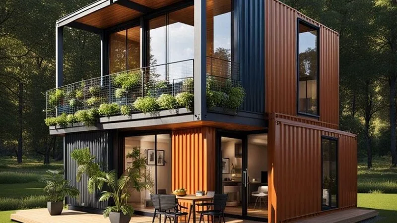 Empresa apresenta showroom com casas feitas de contêineres