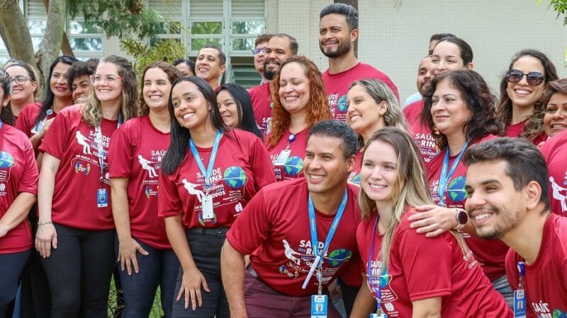 Equipe envolvida com ações com a comunidade no Hospital de Santa Maria e Iges-DF no Dia do Rim/Paulo H. Carvalho/Agência Brasília