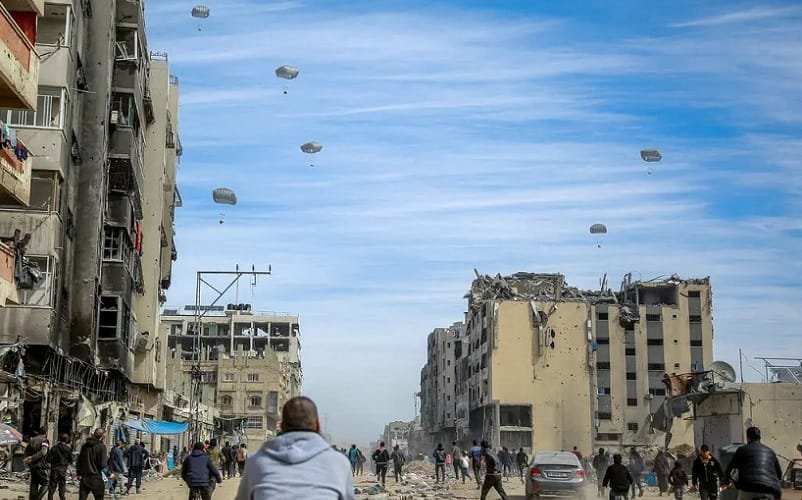 Faixa de gaza ajuda aérea Misto Brasil