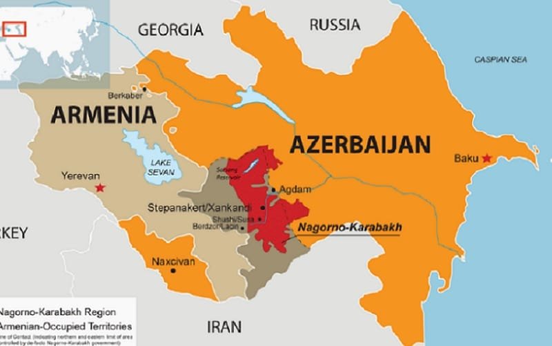 Mapa Armênia Azerbaijão Misto Brasil
