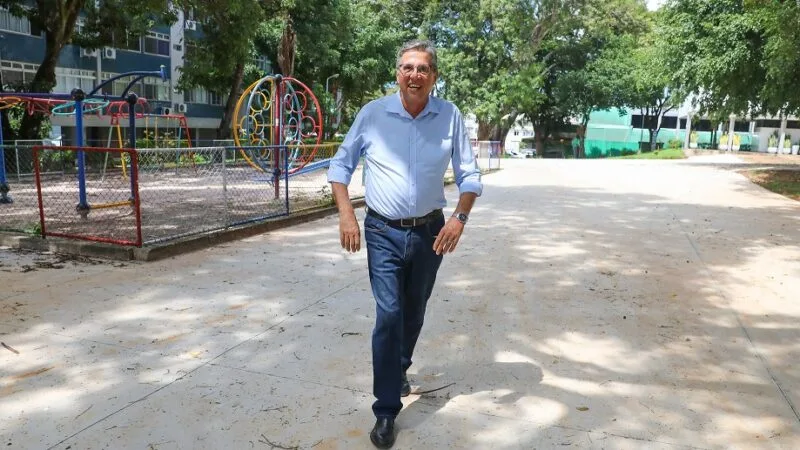 Fernando Leite, presidente da Novacap, que anunciou a recuperação de 524 quilômetros de calçadas/Paulo H. Carvalho/Agência Brasília