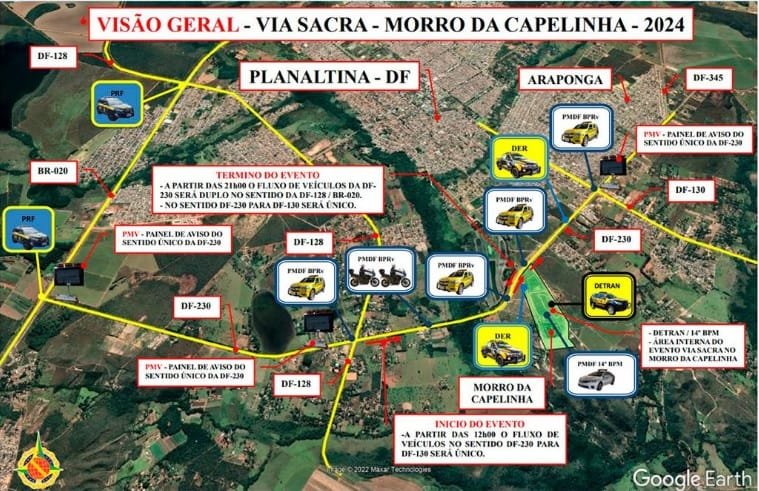 Via Sacra esquema Planaltina Misto Brasil