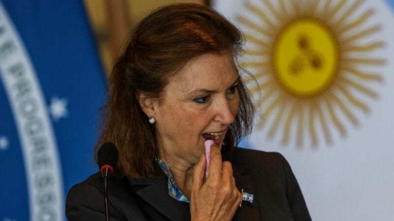 Diana Mondino, ministra de Relações Exteriores, Comércio Internacional e Culto da Argentina, em visita ao Brasil/José Cruz/Agência Brasil