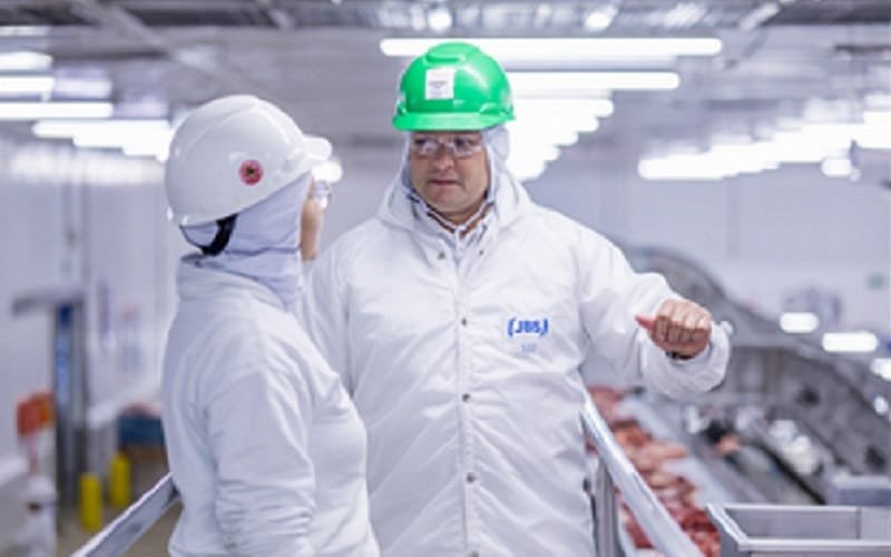 Frigorífico carne de boi JBS Campo Grande Misto Brasil