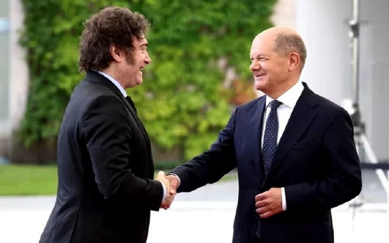 Javier Milei e Olaf Scholz encontro Alemanha Misto Brasil