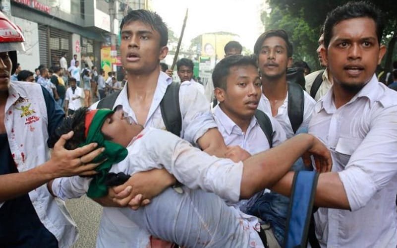 Bangadesh protestos vitolentos Misto Brasil