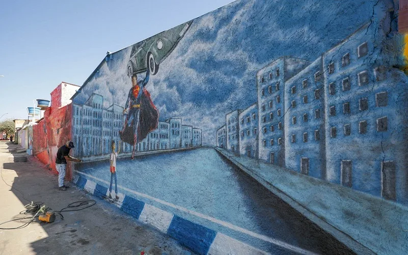 São Sebastião DF arte no muro Misto Brasil