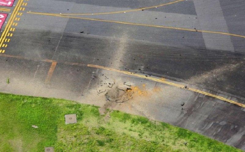 Bomba pista aeroporto Myazaki Japão Misto Brasil