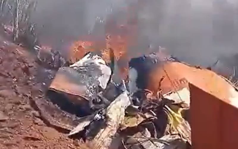 Avião acidentado FAB fogo Misto Brasil
