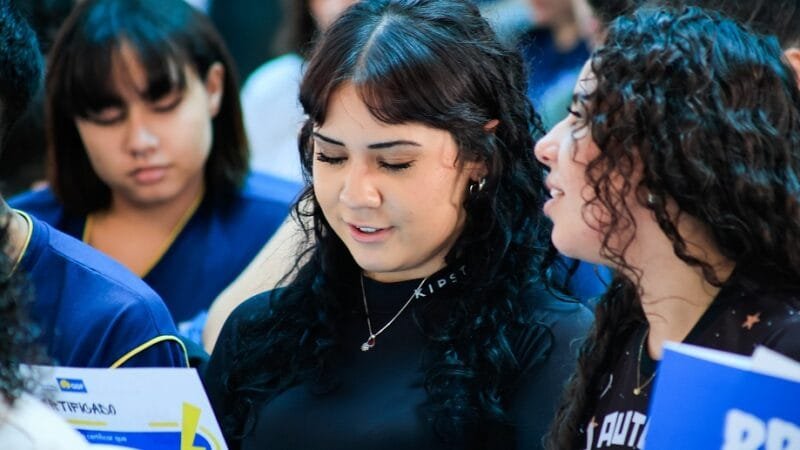 Alunos do ensino médio do Colégio CCI, de Samambaia, receberam certificados para combater a violência contra a mulher/Vinícius de Melo/SMDF