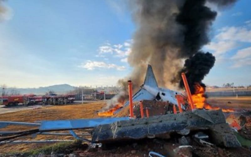 Avião explodiu Coreia do Sul Misto Brasil