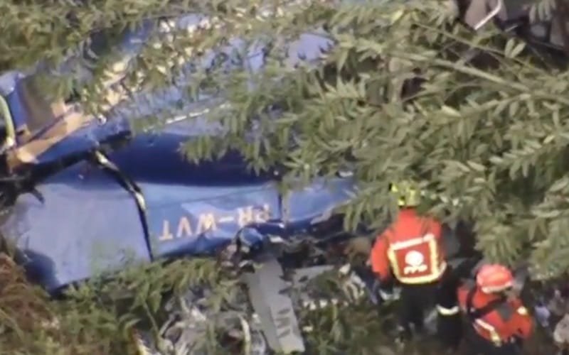 Helicóptero queda Grande São Paulo Misto Brasil
