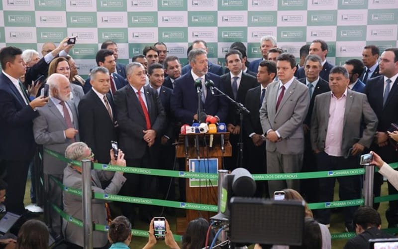 Arthur Lira e líderes partidários Câmara Misto Brasil