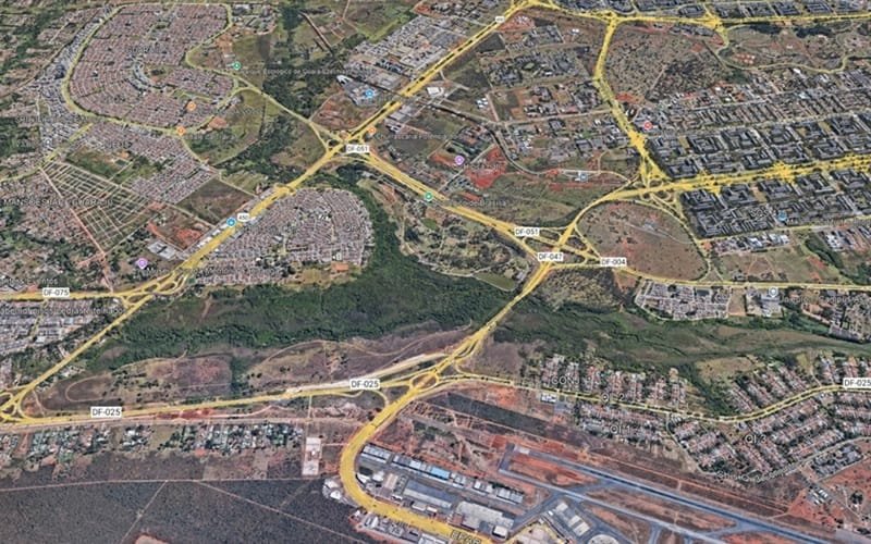 Mapa Santuário da Vida Silvestre do Riacho Fundo DF Misto Brasil