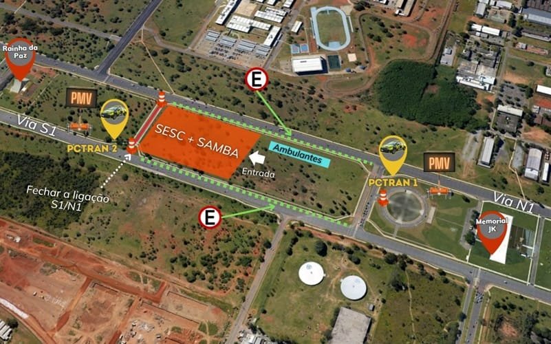 Interdição N1 avenida DF Misto Brasil