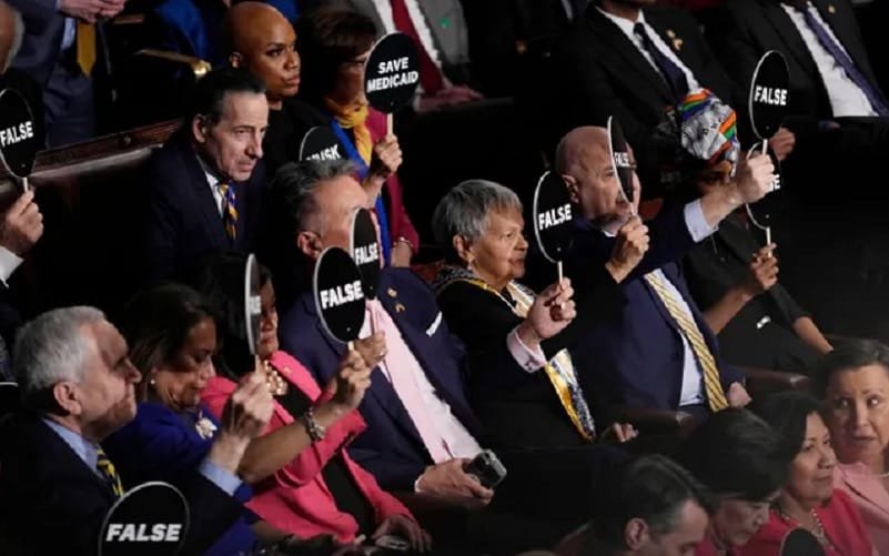 Democratas protesto Congresso EUA Misto Brasil