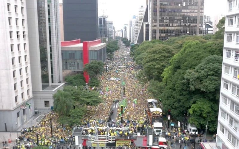 Manifestação bolsonarista Paulista Misto Brasil