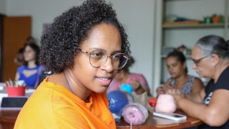 Thaís Rodrigues participa do projeto Ciranda Cultura, que oferece oficinas de graça sobre arte e cultura/Matheus H. Souza/Agência Brasília