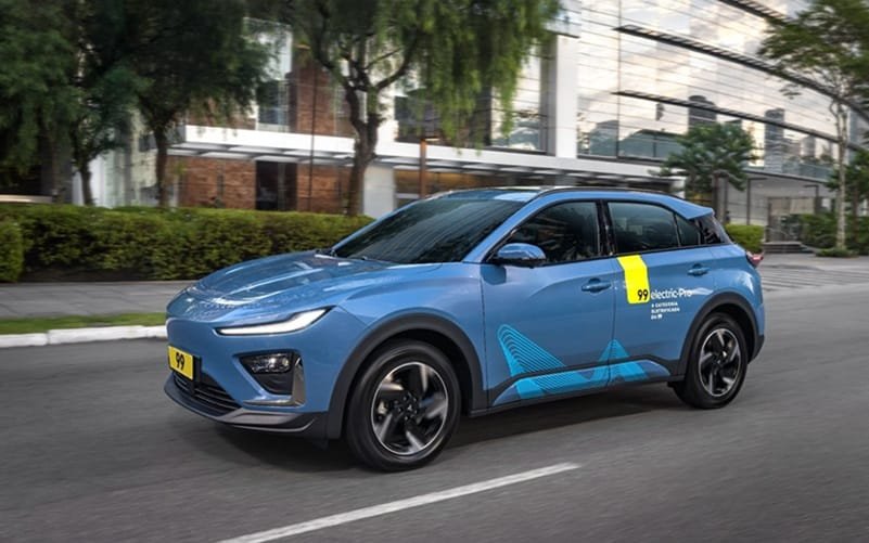 Carro elétrico plataforma 99 Misto Brasil