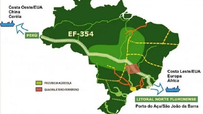Brasil e China estudam ferrovia até o Peru