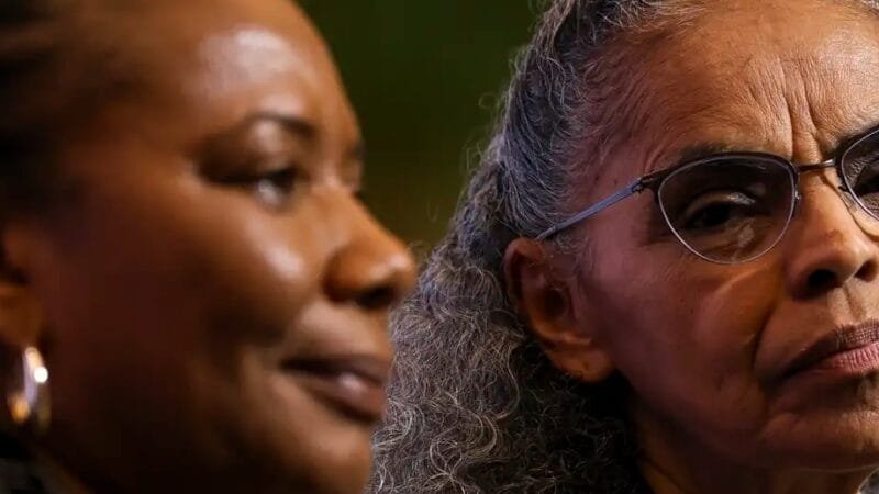 Margareth Menezes e Marina Silva, ministras da Cultura e do Meio Ambiente, na Conferência do Meio Ambiente/Marcelo Camargo/Agência Brasil