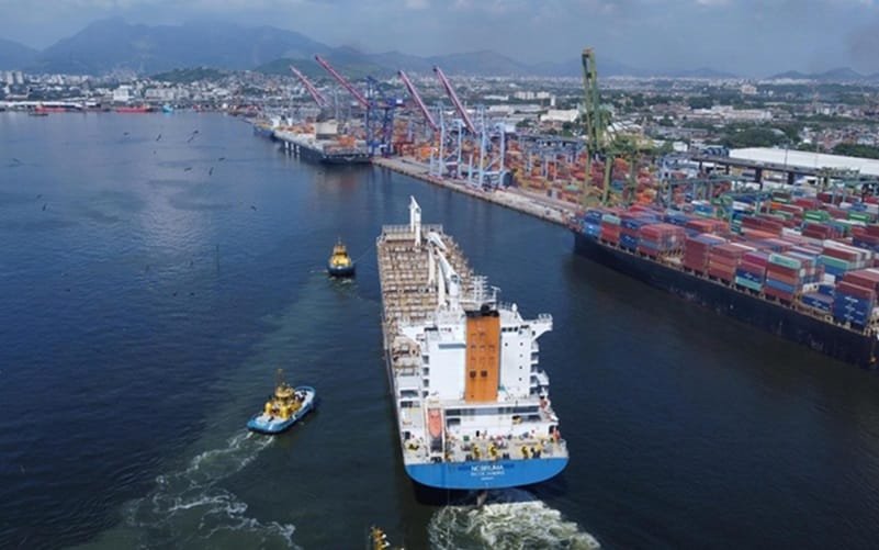 Navio porto Rio de Janeiro exportação Misto Brasil