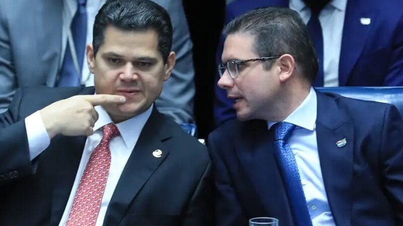 Davi Alcolumbre, presidente do Senado, e Hugo Motta, presidente da Cämara, na abertura do Fórum Parlamentar do Brics/Lula Marques/Agência Brasil