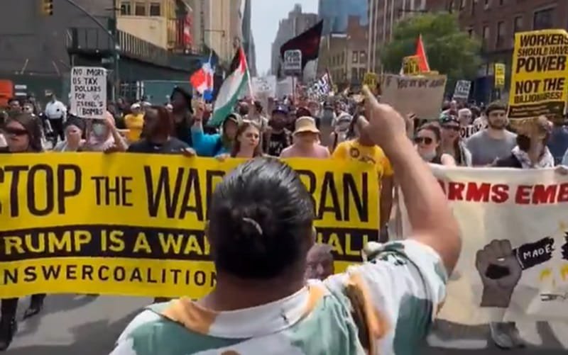 Protesto contra a guerra Nova Iorque Misto Brasil