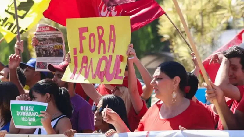 Manifestações contra o tarifaço dos Estados Unidos