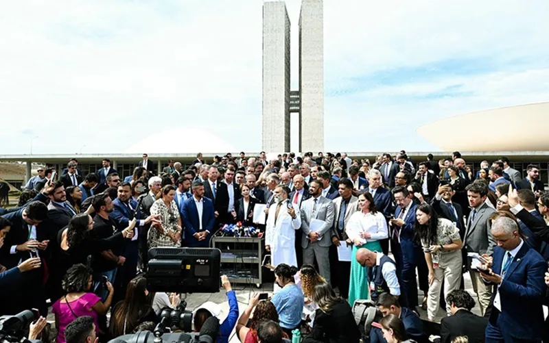 Oposição protesto Congresso Nacional