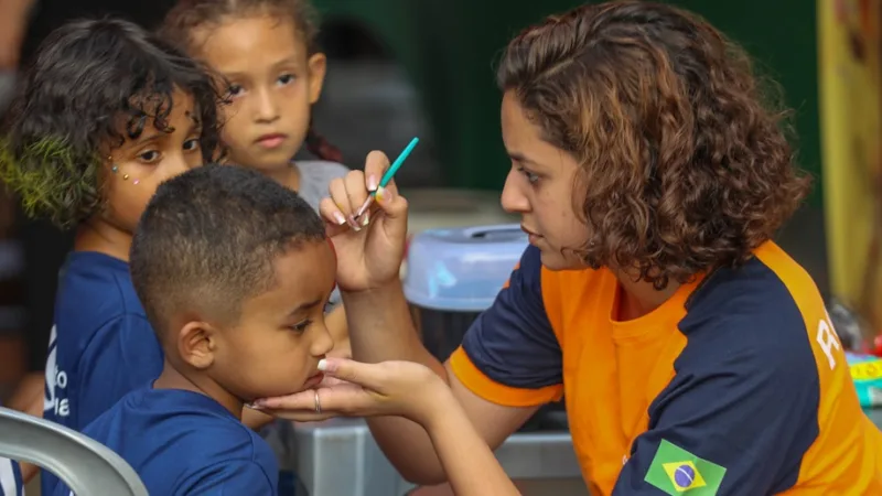 Crianças foram no Parque da Cidade Sarah Kubitschek para se divertir no Nicolândia na campanha Venha Brincar Comigo/Joel Rodrigues/Agência Brasília