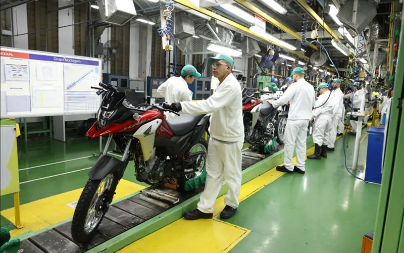 Motocicleta fábrica Honda Manaus Misto Brasil