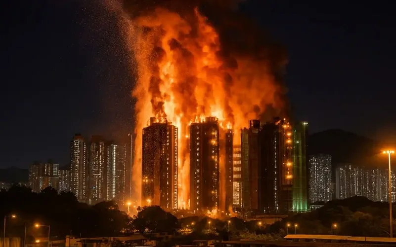 Hong Kong incêndio edifícios Misto Brasil