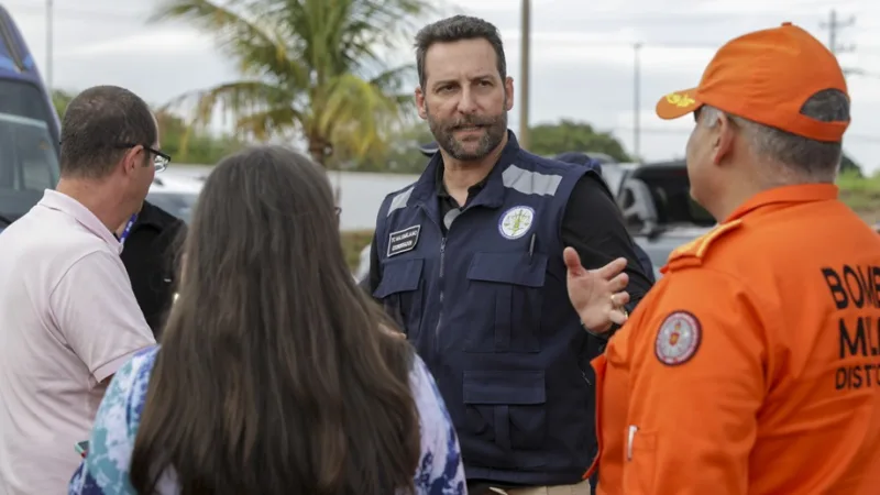 Maximiliano Marinho, coordenador de eventos e atividades especiais da SSP, na visita técnica para a reabertura do Autódromo de Brasília/Geovana Albuquerque/Agência Brasília