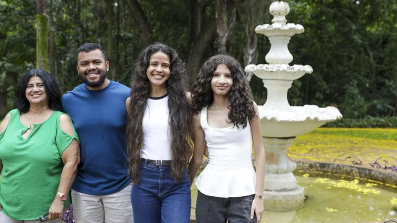 Mariazinha Lucena, professora no Maranhão com a família no Jardim Botânico, gostou da visita dentro da gratuidade do Lazer para Todos/Geovana Albuquerque/Agência Brasília