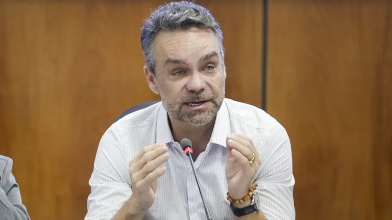 Gustavo Rocha, secretário da Casa Civil, no encontro de gestores sobre gestão e tecnologia no planejamento do governo distrital/Geovana Albuquerque/Agência Brasília
