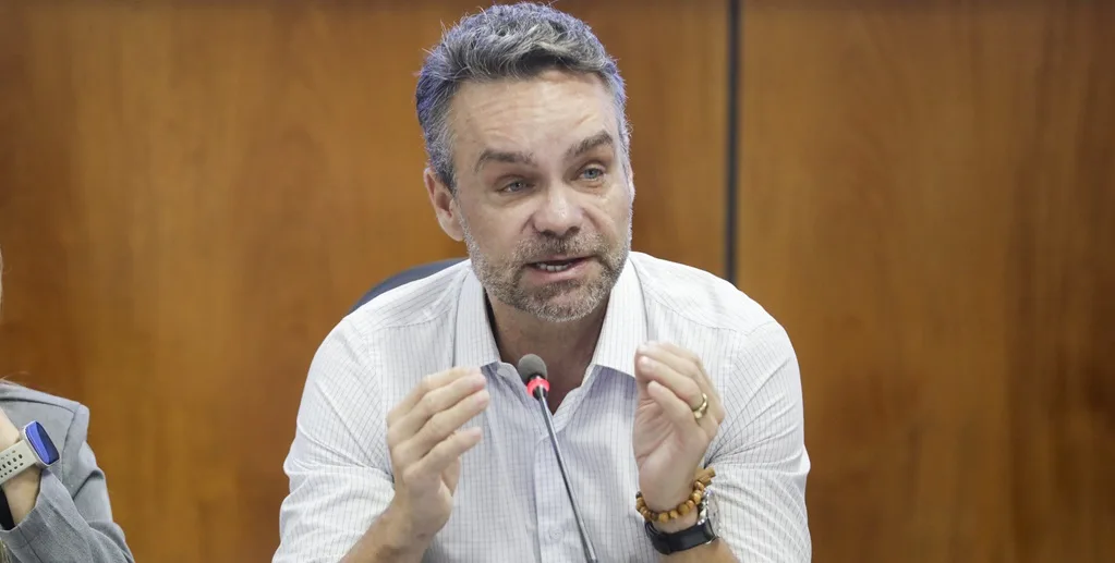 Gustavo Rocha, secretário da Casa Civil, no encontro de gestores sobre gestão e tecnologia no planejamento do governo distrital/Geovana Albuquerque/Agência Brasília