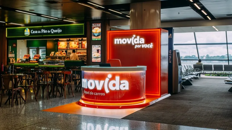 Empresa de aluguel de carros abre quiosque no aeroporto