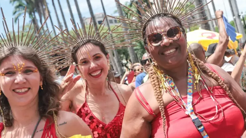Foliãs no desfile do Bloco Sol na cara, na Praça da Sé na capital de São PauloPaulo/Pinto/Agência Brasil