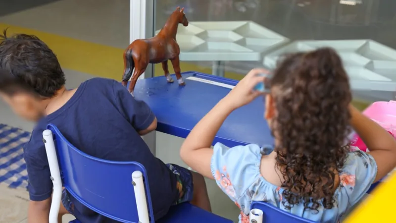 Crianças brincam no Centro de Educação da Primeira Infância Tucano, o Cepi, em Planaltina/Agência Planaltina