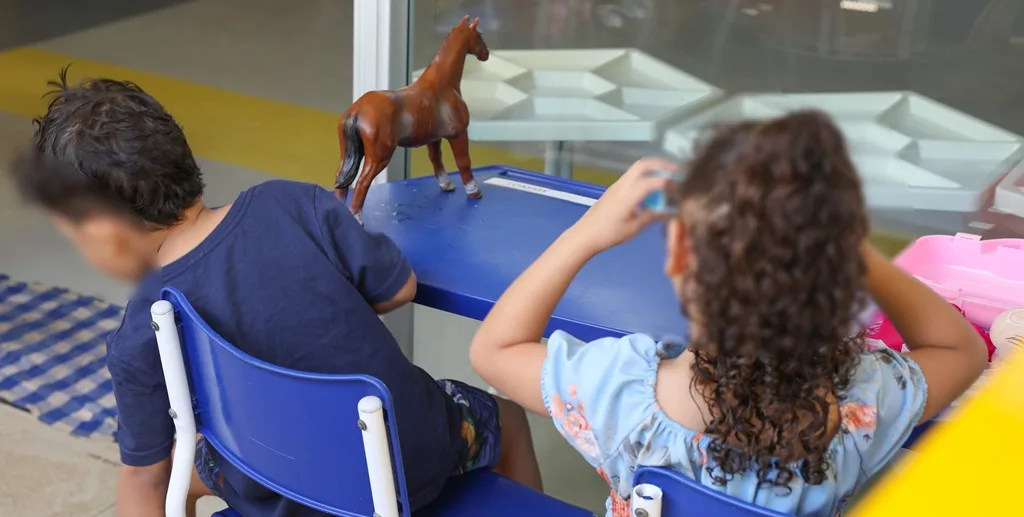 Crianças brincam no Centro de Educação da Primeira Infância Tucano, o Cepi, em Planaltina/Agência Planaltina