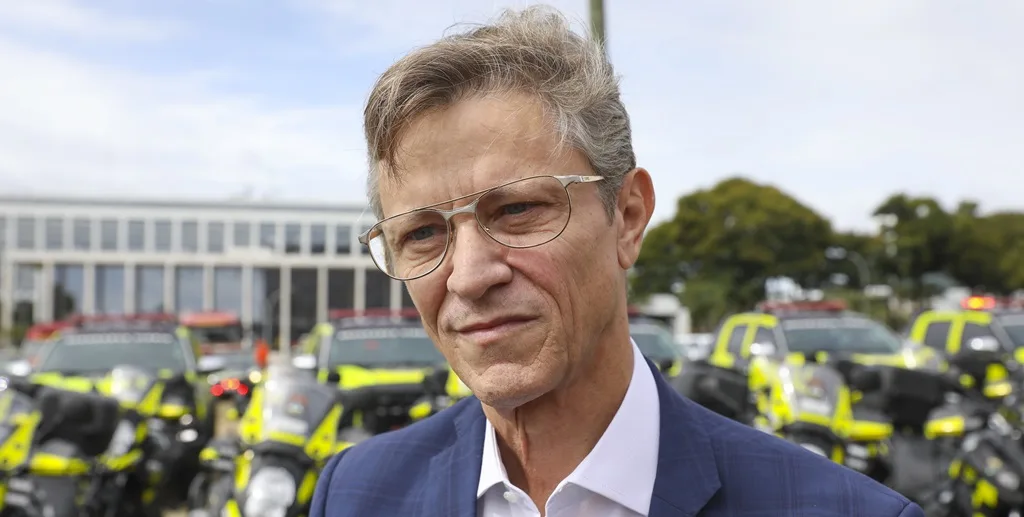 Marcu Antônio Bellini é o diretor-geral do Detran-DF que recebeu nesta semana 167 novas viaturas para a fiscalização e serviços/Paulo H. Carvalho/Agência Brasília