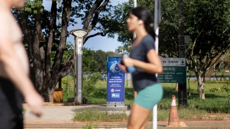 Pontos de hidratação em parques de Brasília