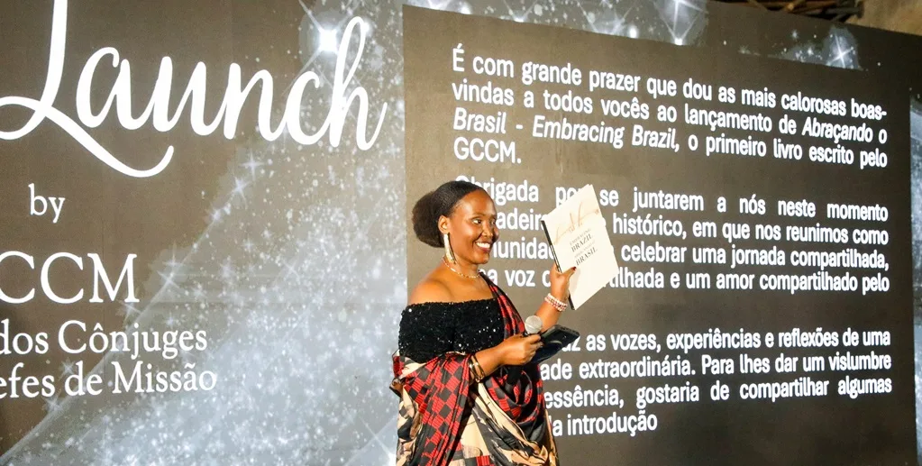 Diplomata africana durante o lançamento de livro escrito por representações internacionais que foi lançado em Brasília/Joel Rodrigues/Agência Brasília