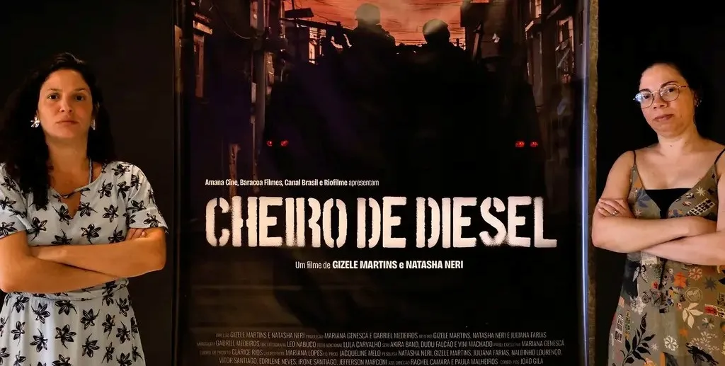 Natasha Neri e Gizele Martins, diretoras do documentário “Cheiro de Diesel”, no Cinema Botafogo Cinesytem, no Rio/Tânia Rêgo/Agência Brasil
