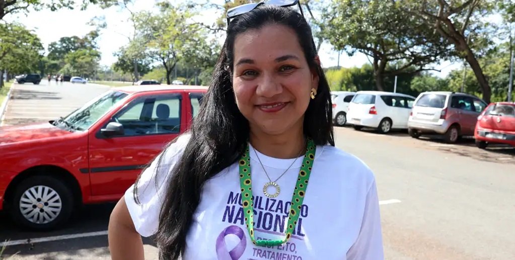 Ana Dantas no evento de Mobilização Nacional pela Fibromialgia, no Parque da Cidade Sara Kubitschek/Valter Campanato/Agência Brasil