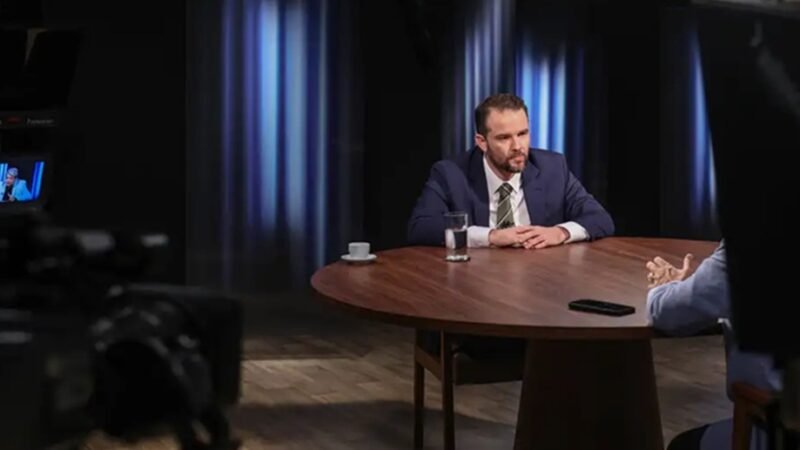 Dario Dorigan, ministro da Fazenda, durante entrevista à TV estatal da Empresa Brasil de Comunicação (EBC)/Valter Campanato/Agência Brasil