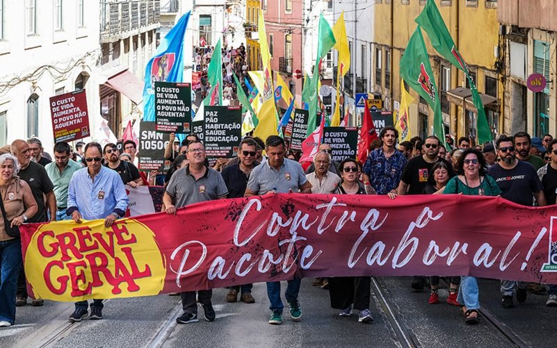 Greve geral paralisou diversos setores em Portugal