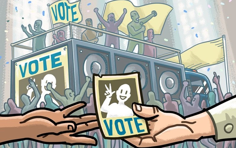 Campanha eleitoral eleições voto Misto Brasil