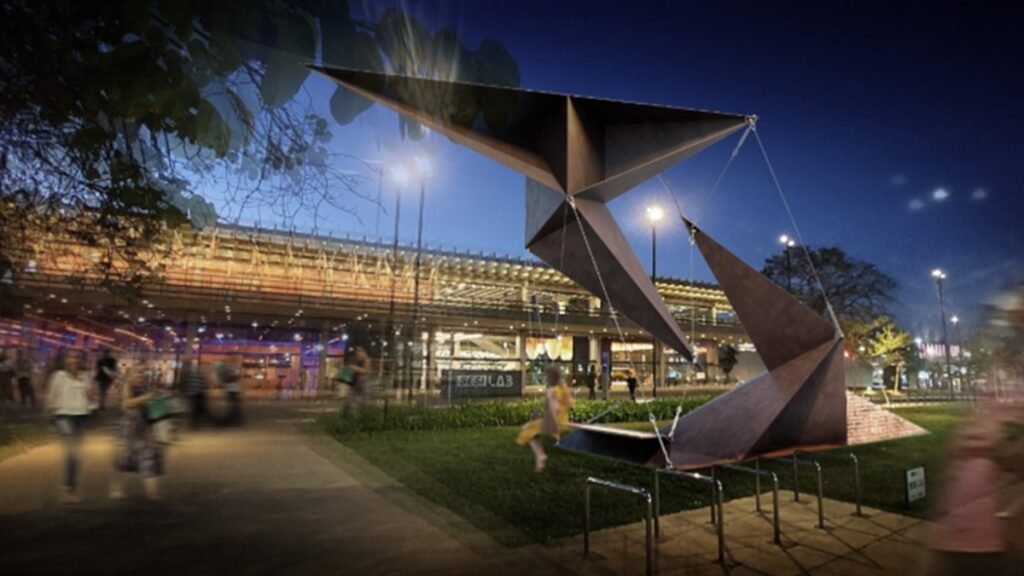 Sesi Lab ganha nova escultura flutuante de 7 toneladas